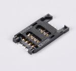 6P＋2P With Switch　SIM Card Connector,Hinged type,H2.5mm